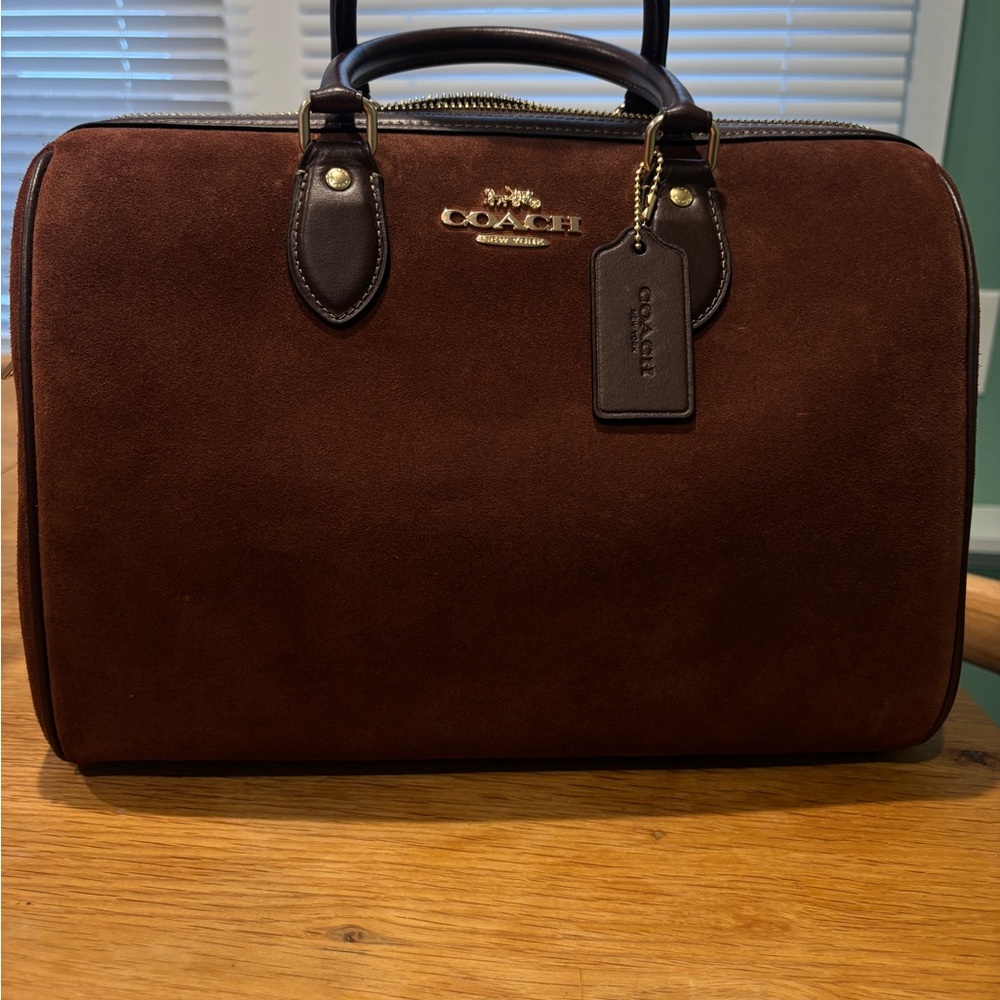 Coach large Rowan in Vintage Suede- EUC!